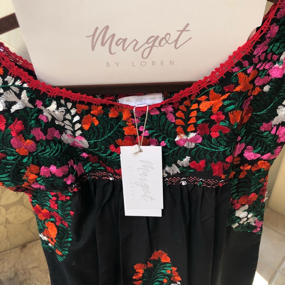 Margot by Loren Vista Hermosa Embroidered M Dress
